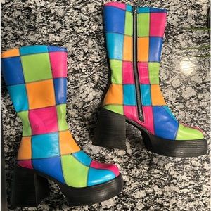 Dollskill patvhwork boots. Never worn . Size 11